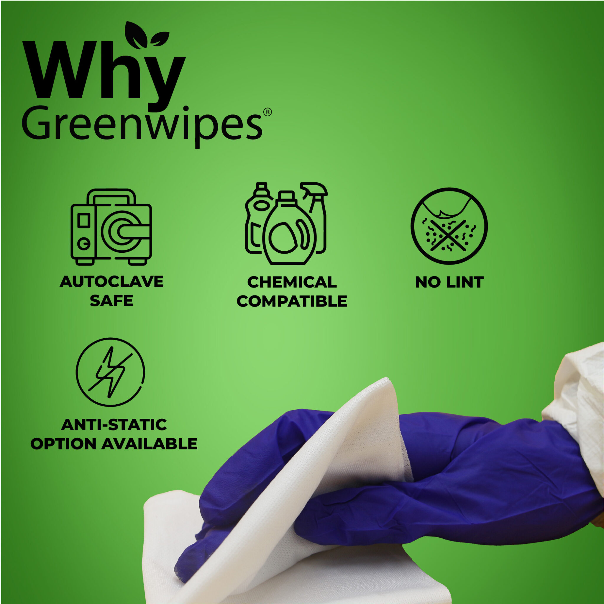 Cleanroom ESD Wipes Greenwipes® Malaysia