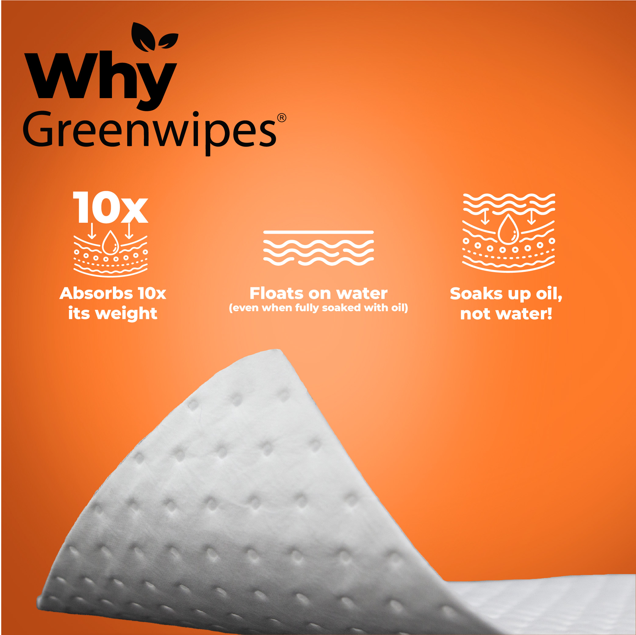 GP7000 Greenwipes® Sorbpad™ Oil Spill Absorbent Pad Greenwipes