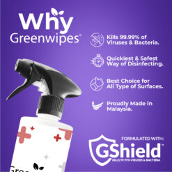 Greenwipes GShield 70 Alcohol Disinfectant Wipes (200 Sheets)