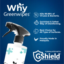 Greenwipes GShield Alcohol Free Disinfectant Wipes (200 Sheets)