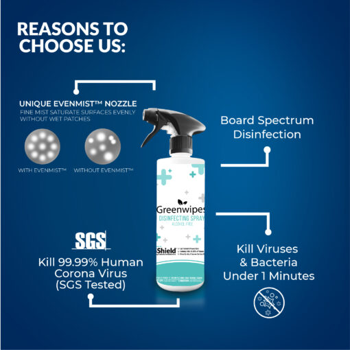 Medical Non Alcohol Spray-03 Greenwipes GShield Alcohol Free Disinfectant Wipes (200 Sheets)