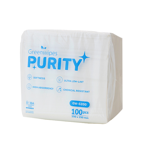 A pack of Greenwipes Purity Lint Free Wipes