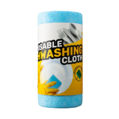 A roll of blue dishwashing cloth