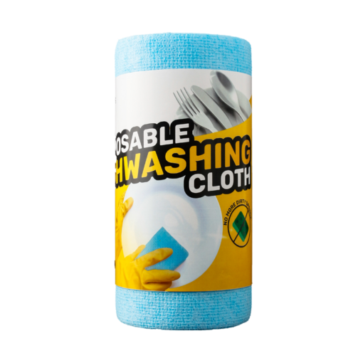 A roll of blue dishwashing cloth